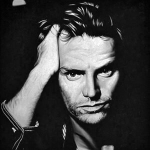 Oil portrait of the musician Sting