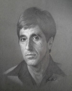 Colored pencil portrait of Al Pacino as Tony Montana in Scarface