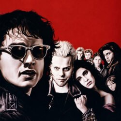 Motion picture soundtrack campaign. Hand-painted billboard for The Lost Boys motion picture soundtrack, 1987